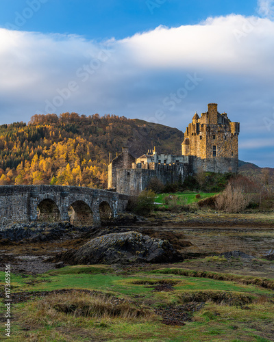 Eilean Donan Castle at sunrise, Scotland