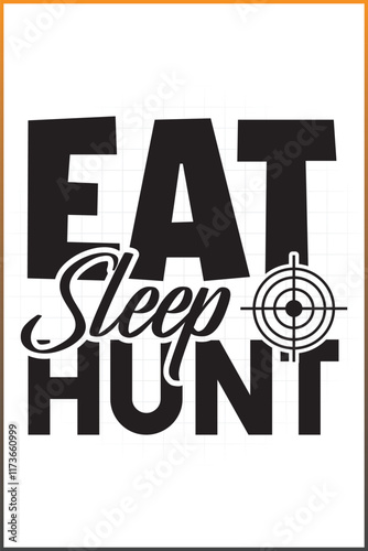 Duck T-shirt Design Vector, Eat Sleep Hunt