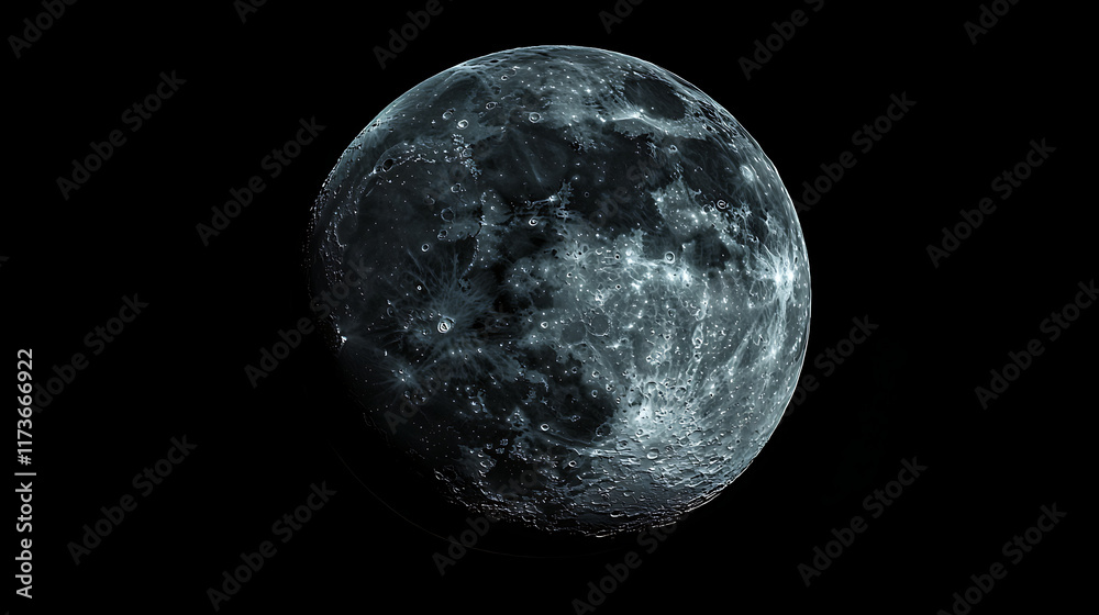 Dark Moon Moonlit Horizon Lunar Landscape Dark Moon Moonlit Horizon Lunar Landscape