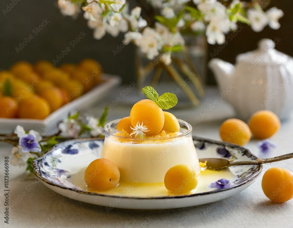 Fototapeta premium Köstliche Dessertcreme