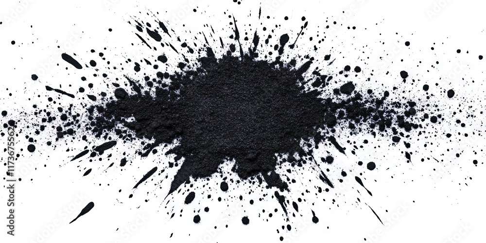 Fototapeta premium black smoke powder, abstract design