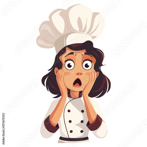 Shocked chef victor illustration