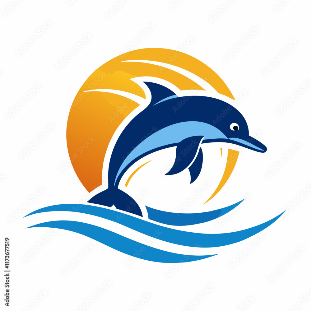 Naklejka premium dolphin, vector, logo, animal, ocean, marine, aquatic, symbol, silhouette, design, wildlife, nature, beach, wave, sea, creature, water, mammal, icon, graphic, blue, swim, tropical, fish, art, branding