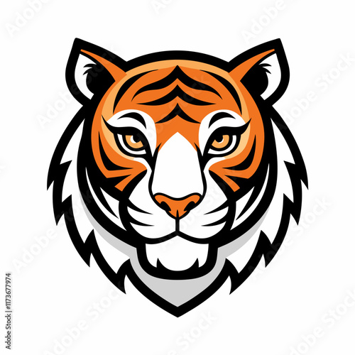 tiger, logo, vector, animal, wild, symbol, head, mascot, predator, power, face, icon, nature, jungle, strength, angry, aggressive, hunter, big, striped, team, sport, tiger logo, fierce, strength, mamm photo