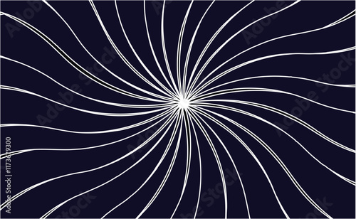 Electrical abstract black and white background with rays