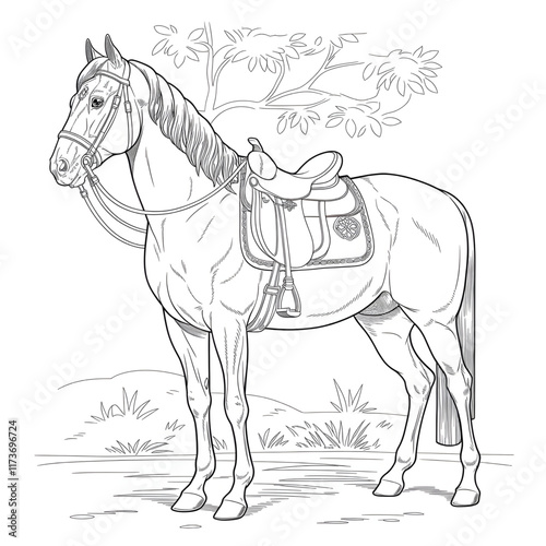 horse coloring page 
