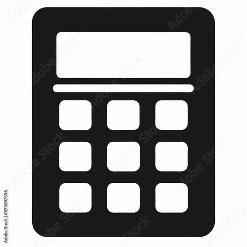 Calculator Icon Vector Silhouette