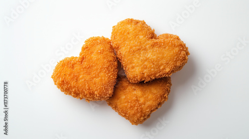 Heart shaped chicken nuggets create playful and fun dining experience, perfect for sharing