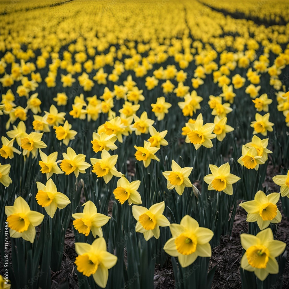 yellow daffodils in the garden yellow daffodils in the garden