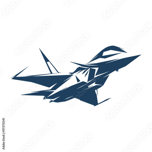 Elegant silhouette illustration Of a military fighter jets