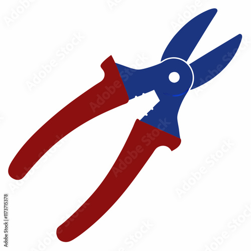 Pruning Shears Black Silhouette Vector on White Background