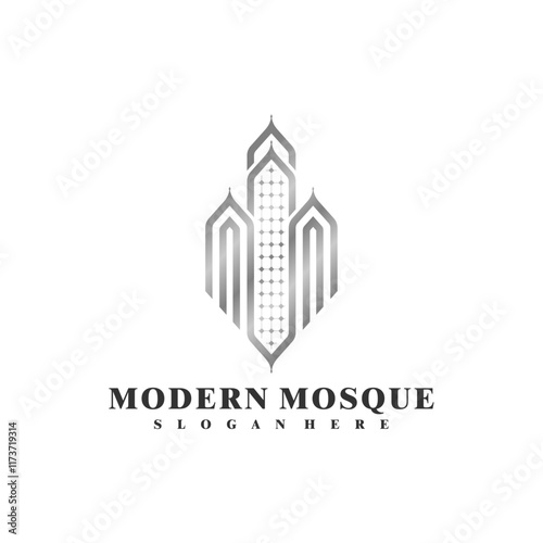 Mosque logo vector illustration. Modern Mosque logo design concept template