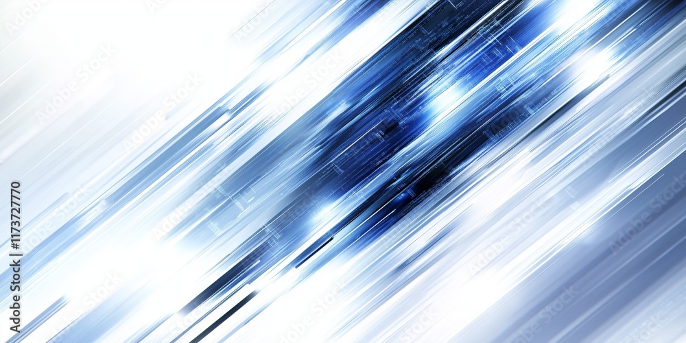 Abstract background featuring futuristic light beams in blue and white tones, creating a dynamic and sleek visual effect Abstract background featuring futuristic light beams in blue and white tones, creating a dynamic and sleek visual effect