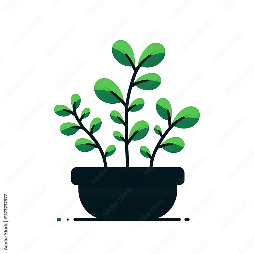 Small plants with seeds, micro plants in a pot, jar, trash can, Vegetation Small plants with seeds, micro plants in a pot, jar, trash can, Vegetation