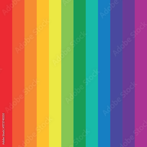 Colour bars with complementary hues. Spectrum of 12 rainbow shades arranged in strips, single-tone tints in a row, derived from a chromatic wheel, used in art and paintings. Primary theory of pigment 