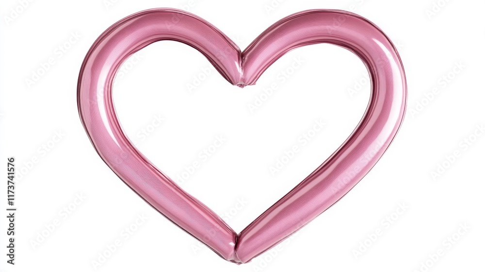 pink heart frame isolated on white background pink heart frame isolated on white background