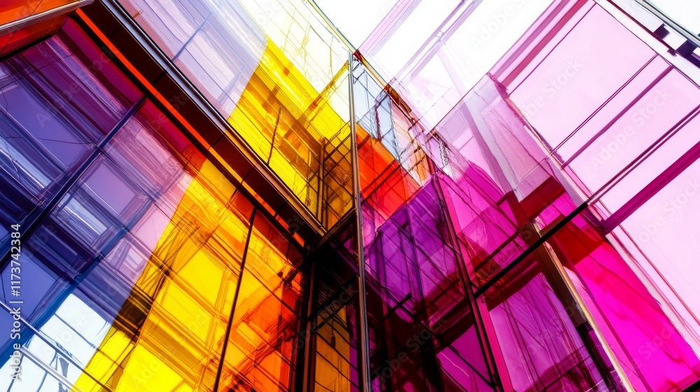 Vibrant Architectural Construction with Colorful Details Vibrant Architectural Construction with Colorful Details