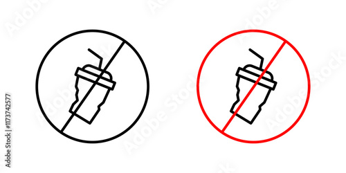 Dont throw away plastic signs vectors set in black and red colors on white background.