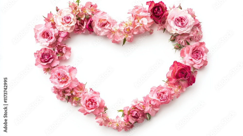 pink heart frame isolated on white background pink heart frame isolated on white background