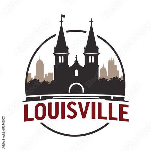 Churchill Downs Twin Spires with Louisville Skyline
