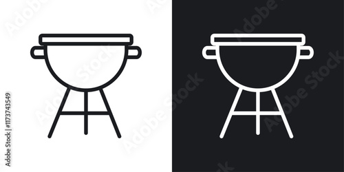 Grill icons set vectors on white background.