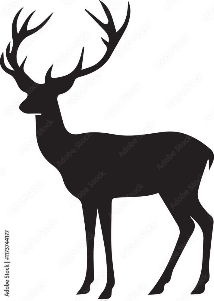 Fototapeta premium Deer silhouette vector EPS