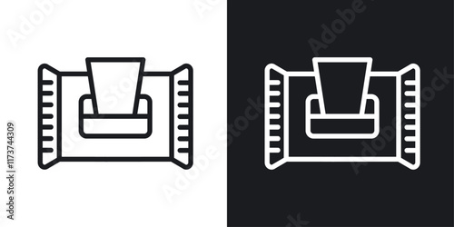 Makeup remover wipes icons set vectors on white background.