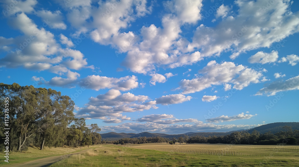 Sky Blue Stunning Fluffy Clouds Perfect Day Sky Blue Stunning Fluffy Clouds Perfect Day