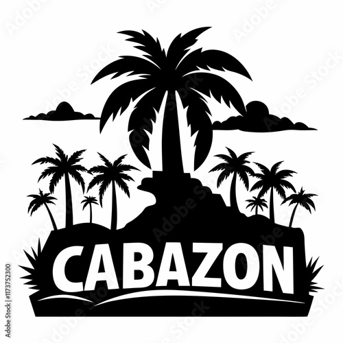 Cabazon Simple Black Silhouette Vector on White Background