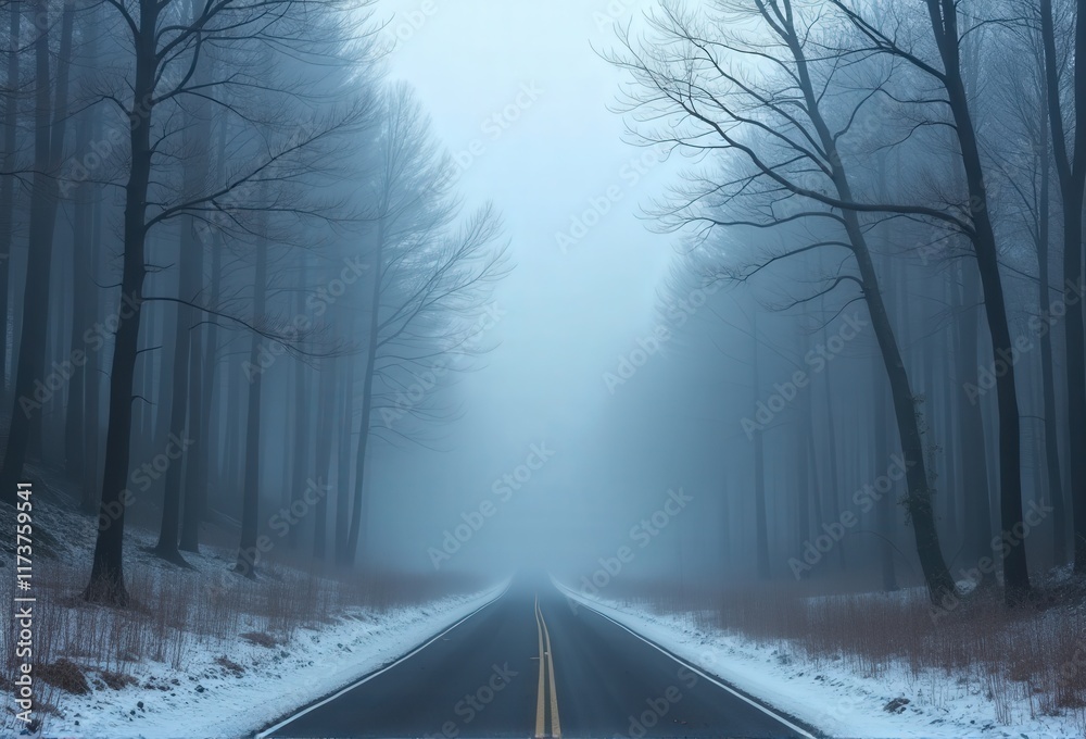 Obraz premium road in fog