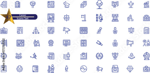 Career Education icon collection set.
