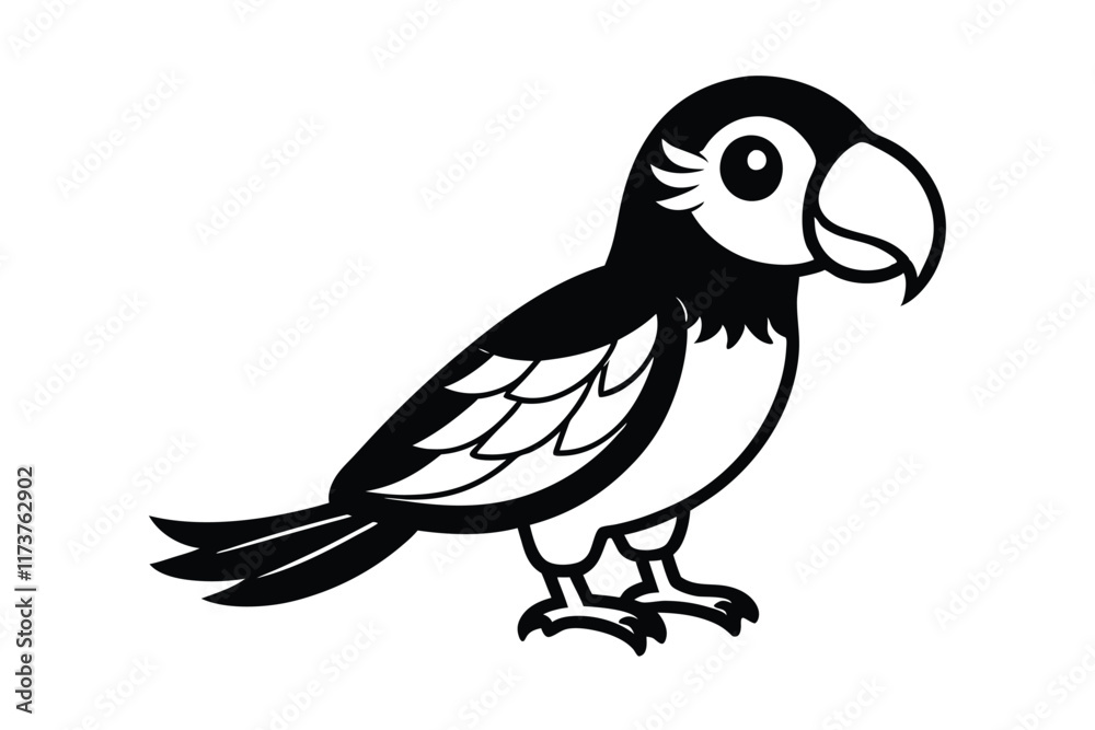 Obraz premium cute-macaw-cartoon