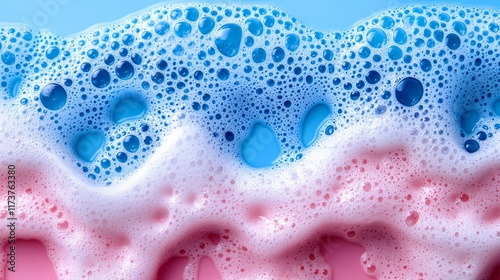 Wallpaper Mural Colorful soap bubbles create a mesmerizing pattern against a blue background Torontodigital.ca