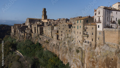 Sweeping Aerial View of Pitigliano’s Unique Architecture