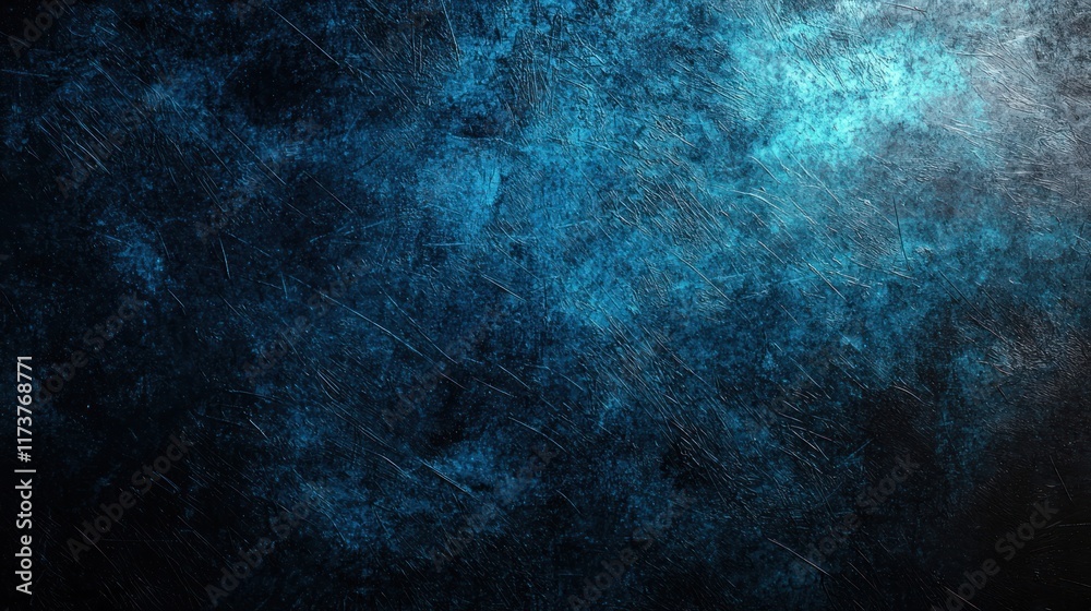 Fototapeta premium Abstract Blue Texture: A Deep Dive into Scratched Metallic Surface