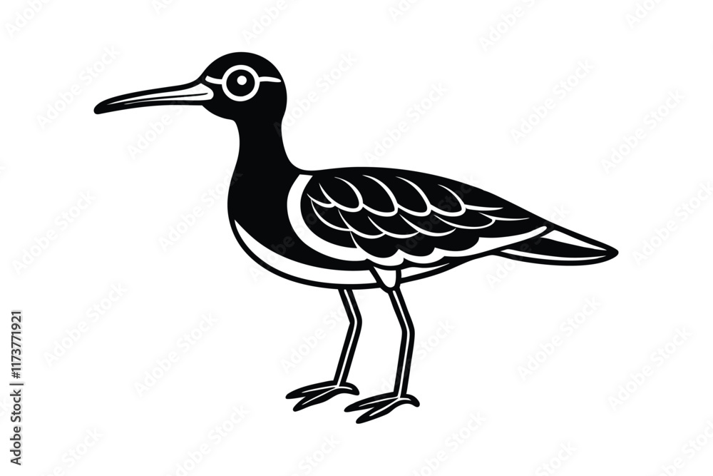 Fototapeta premium cute-curlew-cartoon