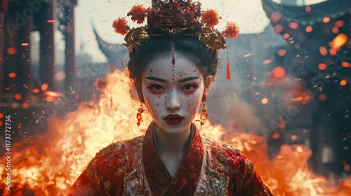 Fiery Empress: A Portrait of Resilience photo