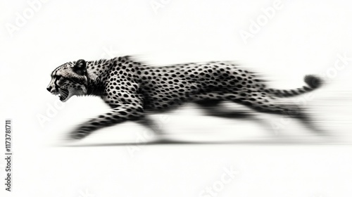 Black silhouette of a cheetah in motion against a white background, symbolizing fast and focused ideas.