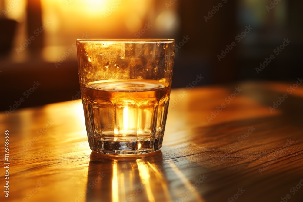 Cozy Glass of Water on Table Cozy Glass of Water on Table