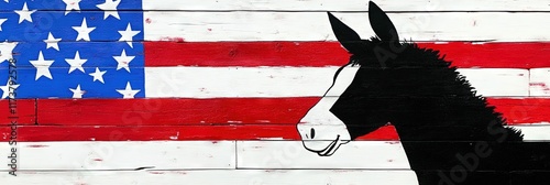 Obraz na płótnie patriotic donkey 