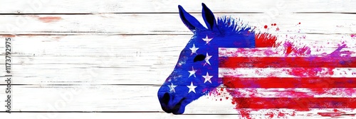 Obraz na płótnie patriotic donkey 