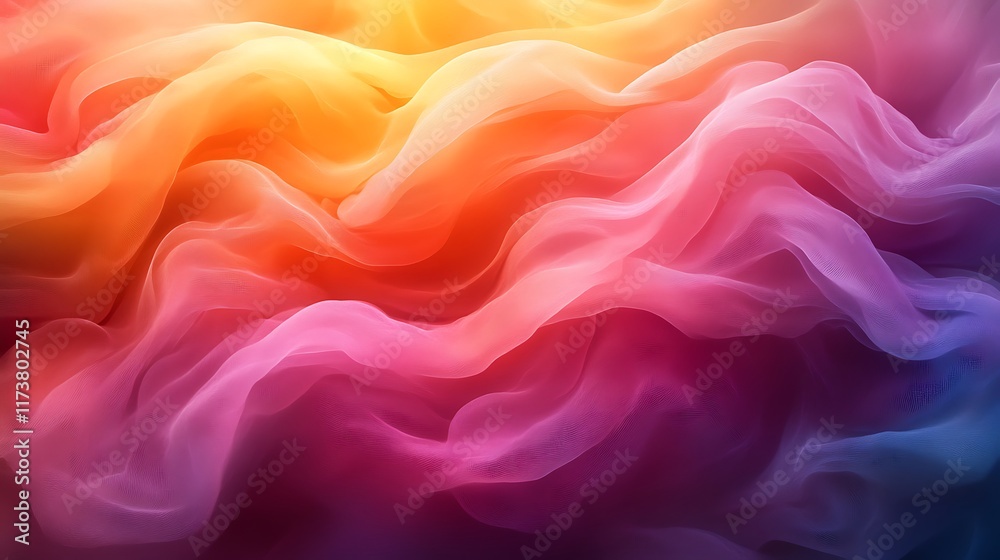 custom made wallpaper toronto digitalAbstract Colorful Waves of Flowing Fabric