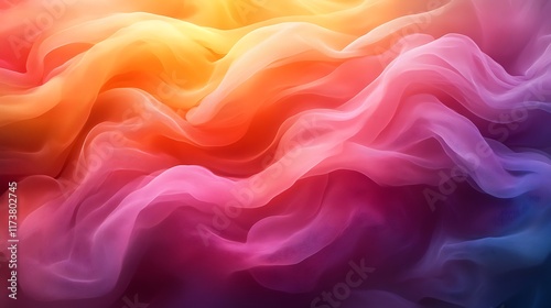 Wallpaper Mural Abstract Colorful Waves of Flowing Fabric Torontodigital.ca