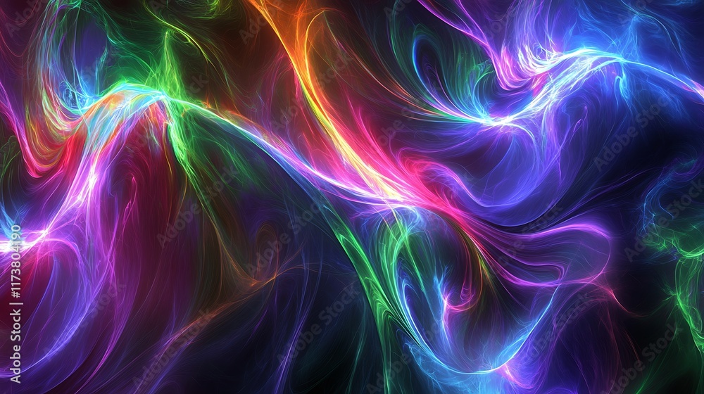Fototapeta premium Abstract Colorful Swirling Energy Flowing Dynamically
