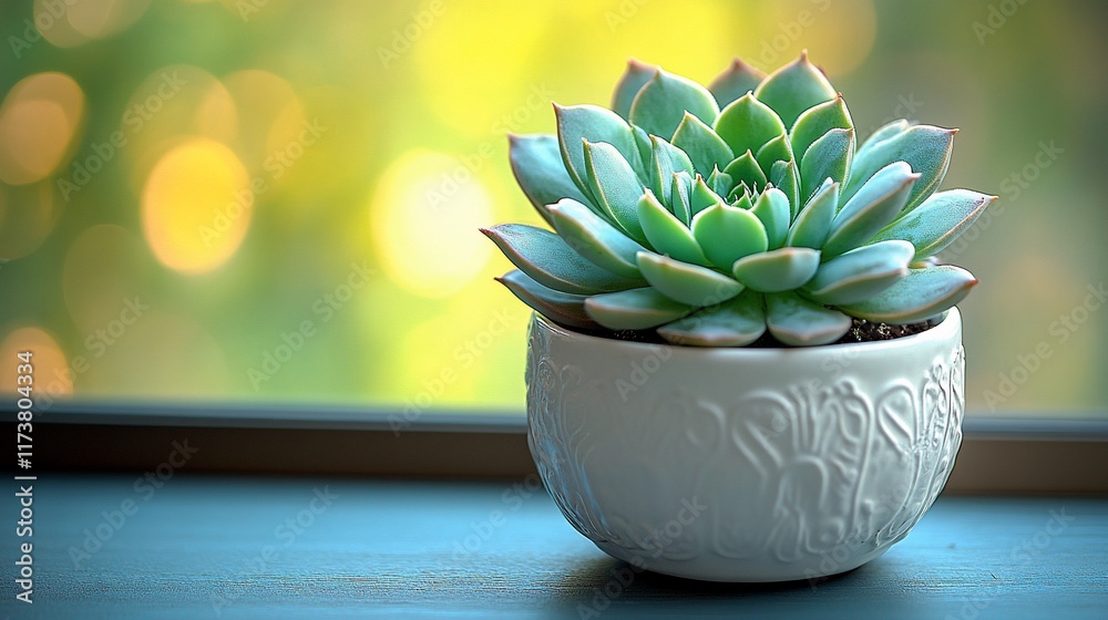 Serene Succulent: A Windowsill Oasis Serene Succulent: A Windowsill Oasis