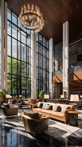 A Glimpse into the Grandeur: The High-End Aesthetics of a Hyatt Hotel Lobby