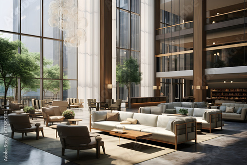 A Glimpse into the Grandeur: The High-End Aesthetics of a Hyatt Hotel Lobby