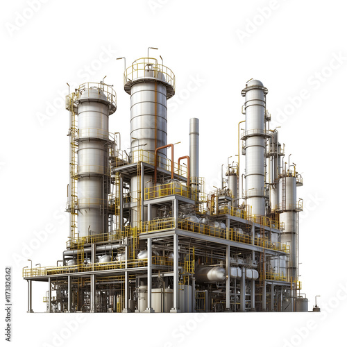 Oil refinery plant.