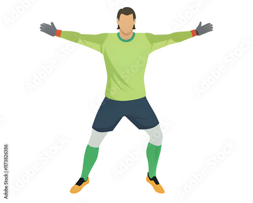 goalkeeper in green jersey photo