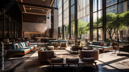 A Glimpse into the Grandeur: The High-End Aesthetics of a Hyatt Hotel Lobby